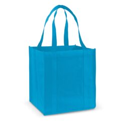 Super Shopper Tote Bag Cyan Process Blue supplier Publicity Promotional Products