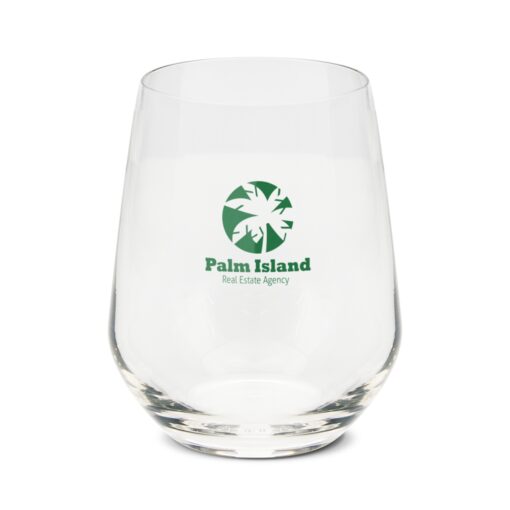 elegant stemless wine glasses from Publicity Promotional Products, perfect for corporate gifts or events, ready for your brand imprint