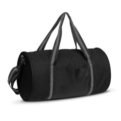 Black and grey handle sports gym bags with customisable design