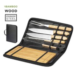 BBQ carving set with case