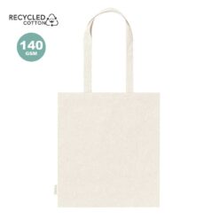 38 x 42cm - 65 grams RECYCLED COTTON TOTE BAG RASSEL Publicity Promotional Products