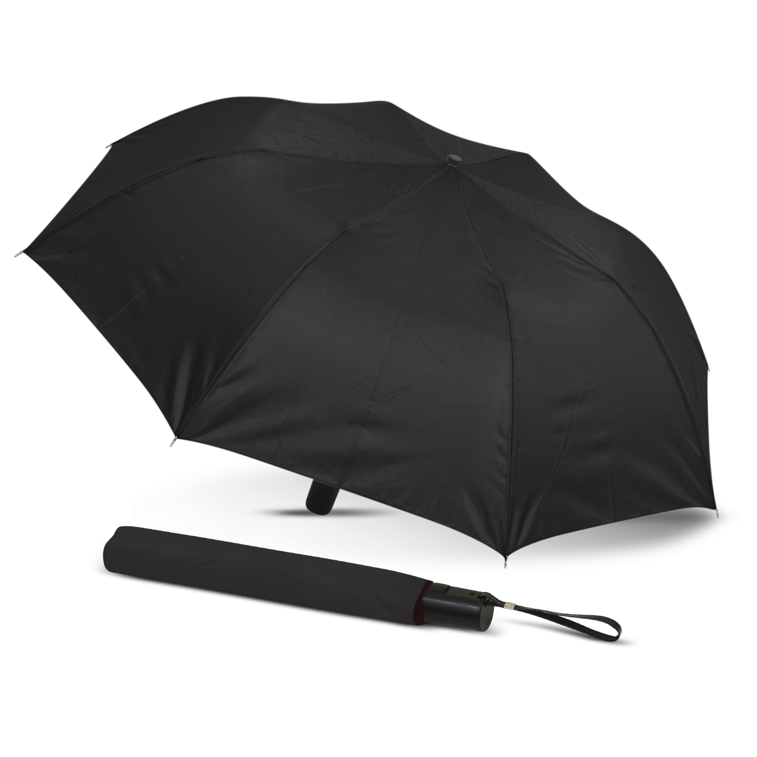 Black Automatic opening bi-fold umbrella supplier