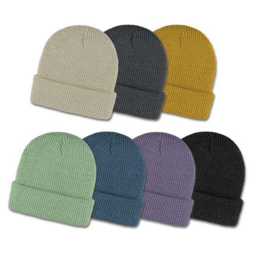 Galway Waffle Beanie waffle knit beanie with custom logo Publicity Promotional Products