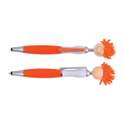 Orange Mop Toppers Pen Custom Printed By Publicity Promotional Products