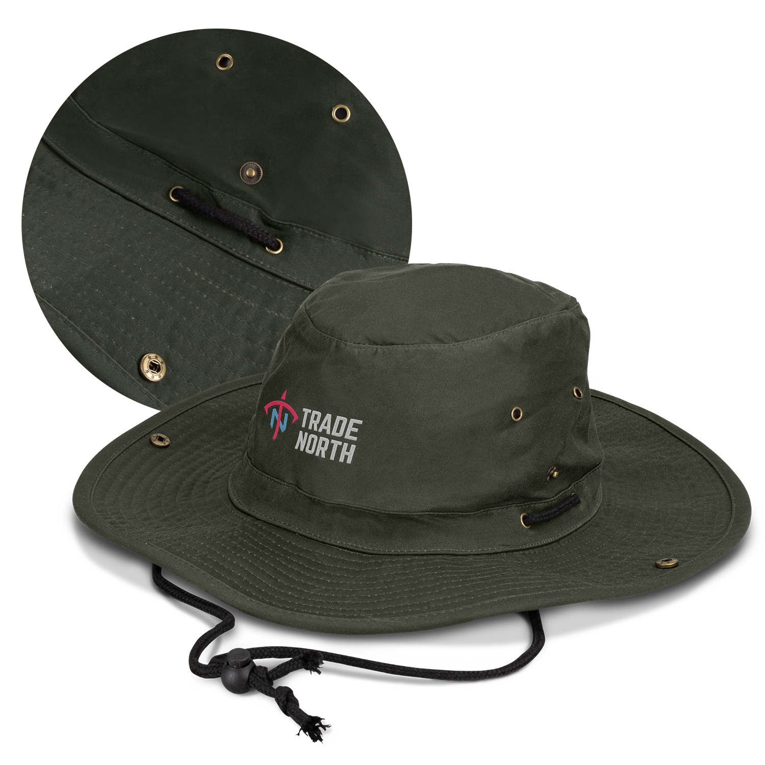 wide brim hat olive green