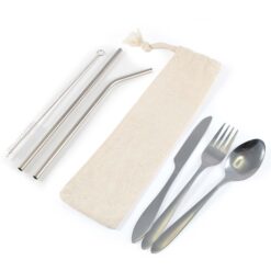 fork knife spoon straw set custom logo Publicity Promotional Products