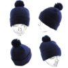 Navy Beanie with pom pom Custom Beanies Publicity Promotional Products