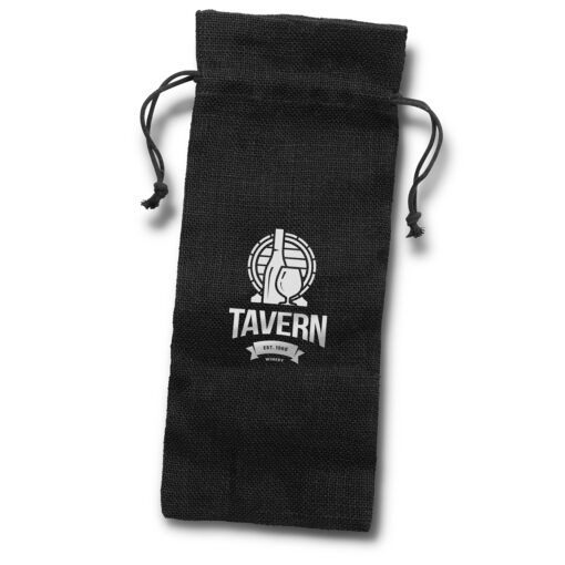 Jute Wine Drawstring Bag - Image 4
