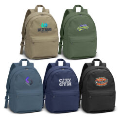 thick canvas backpacks with customisable logo branding