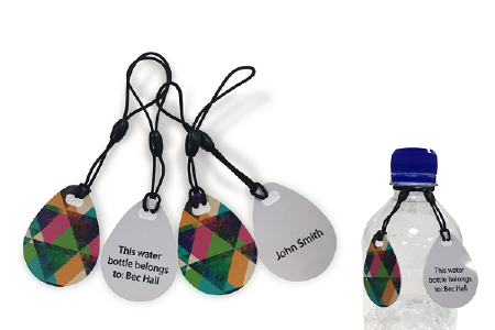 Digital Print Key Tag Tear Drop Matt Finish Double Side