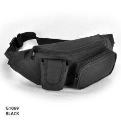 Customisable Black Promotional Johnson Waist Bag