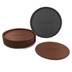 Franklin Leather Coaster Set of 6 Publicity Promotional Products