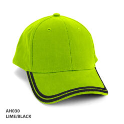 Lime / Blank HBC Double Piping Cap with custom embroidery supplier Publicity Promotional Products