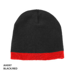 PPP Black_Red Acrylic Two Tone Beanie