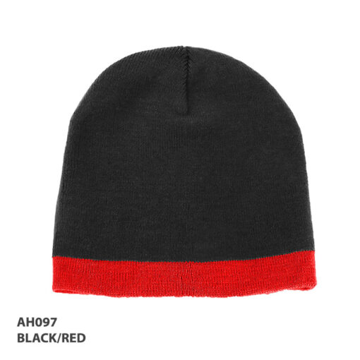 PPP Black_Red Acrylic Two Tone Beanie