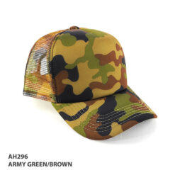 Army Green and brown Camouflage Trucker Cap supplier Publicity Promotional Products