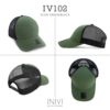 IV102 100% Polyester/Mesh Seamless Cap
