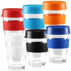 glass cup lid 12oz with custom logo
