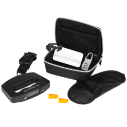 Zippered PVC case with luggage scales, luggage tag, luggage lock, eye mask and ear buds