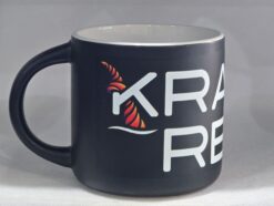 matt black mug with full colour custom printing