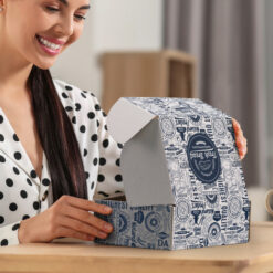 Die Cut Box with Locking Lid - 225x167x83mm open