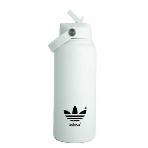 White Byron 1L Drink Bottle with custom print Publicity Promotional Products