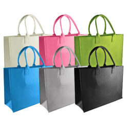 Coloured felt bag 400mmW x 300mmH x 150mmD branding felt bags Publicity Promotional Products
