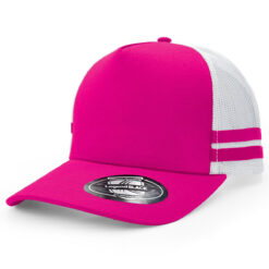 Stripped Turcker Hat Custom Branded Hot Pink Promotional Products & Merchandise, Promotional Products Supplier Australia