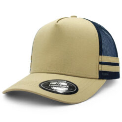 Stripped Turcker Hat Custom Branded Tan Trucker Hat Promotional Products & Merchandise, Promotional Products Supplier Australia