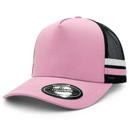 Stripped Turcker Hat Custom Branded Pink Promotional Products & Merchandise, Promotional Products Supplier Australia