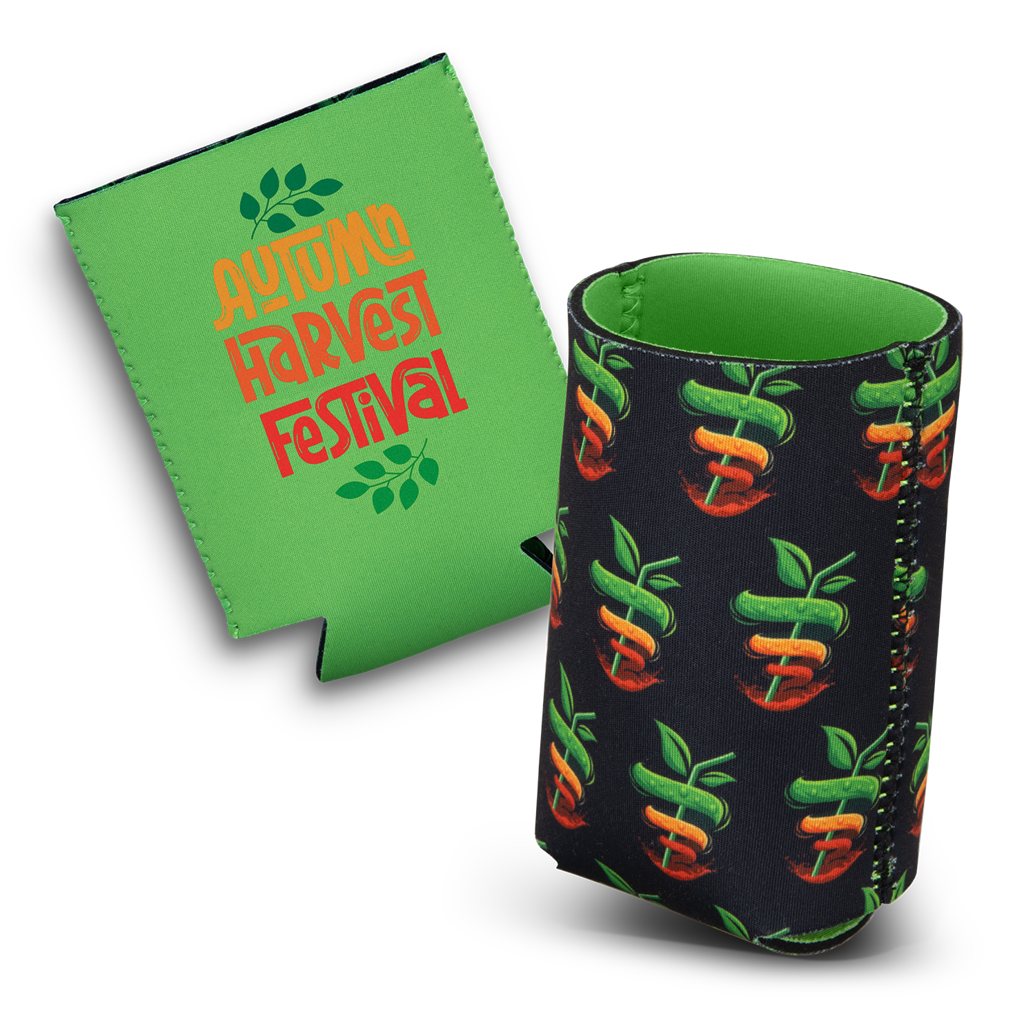 Reversible can holder stubby cooler Full Colour Branding available on both sides