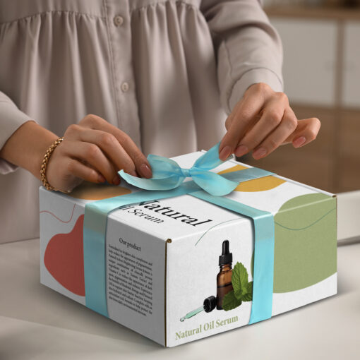 Die Cut Box with Locking Lid - 225x225x113mm - Image 2