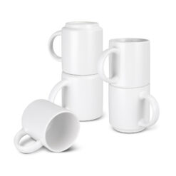 180ml stackable ceramic white mug