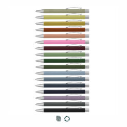 Matte lacquered finish with silver trim Ecru, Pale Yellow, Mustard, Rust, Peach, Pale Pink, Burgundy, Sage, Olive, Forest Green, Pale Blue, Slate Blue, Petrol Blue, Navy, Mauve, Graphite, Black