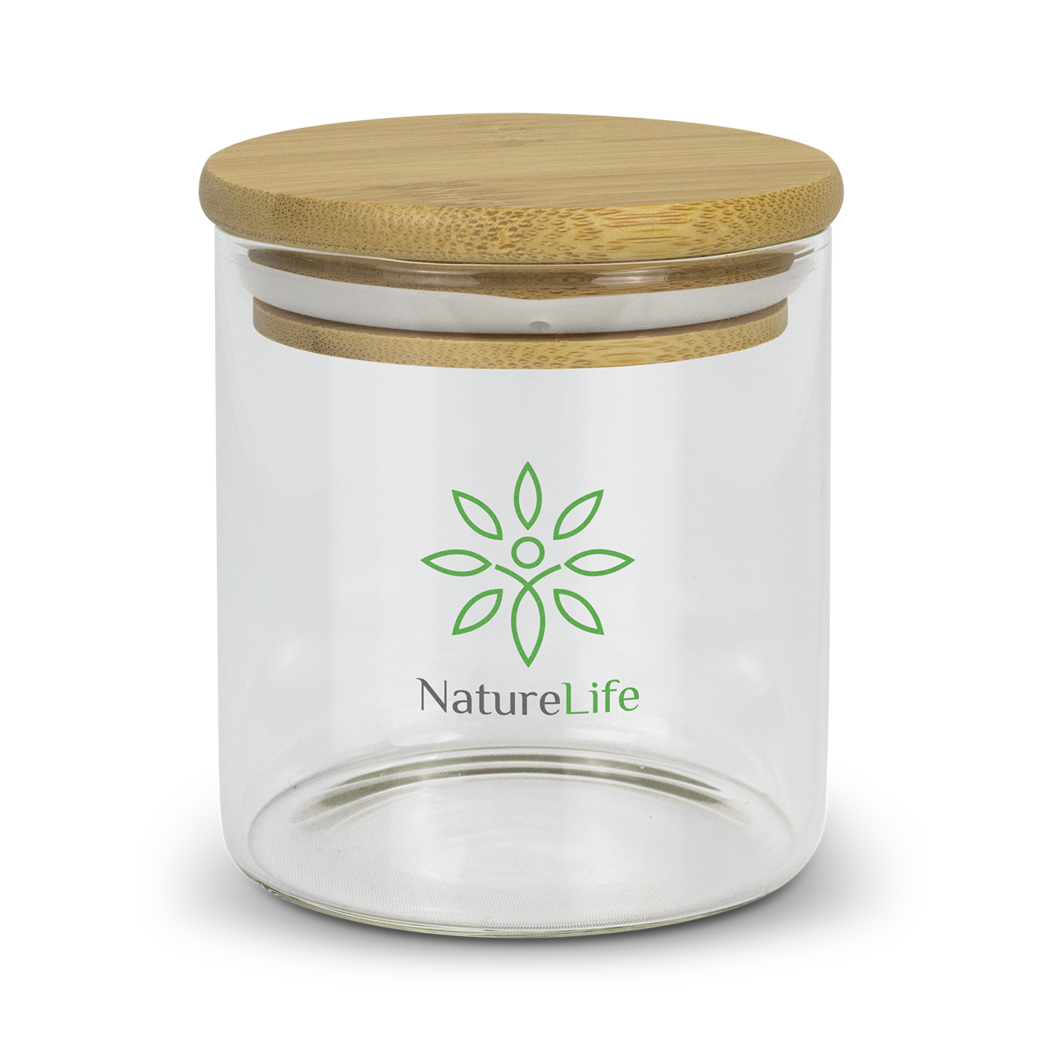 Multipurpose glass container with bamboo lid
