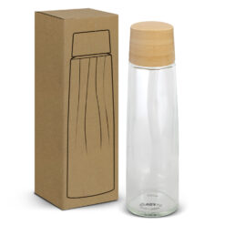 Glass drink bottle with custom logo 750ml