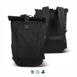 backpack made from ocean trash