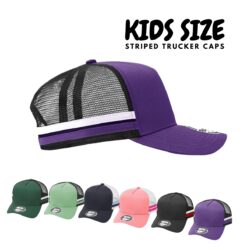 KIDS A-Frame Striped Trucker Cap
