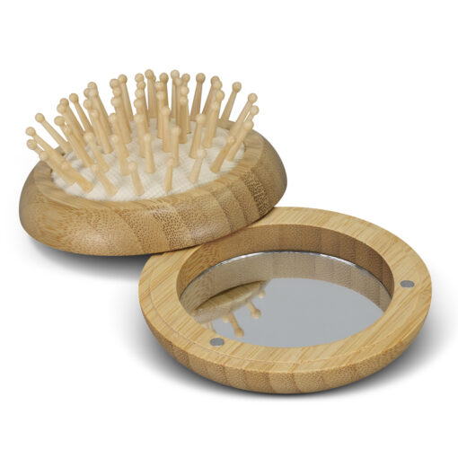 NATURA Bamboo Brush and Mirror - Image 2