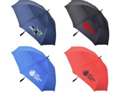 Automatic Open Golf Umbrella vented canopy Publicity Promotional Products Supplier