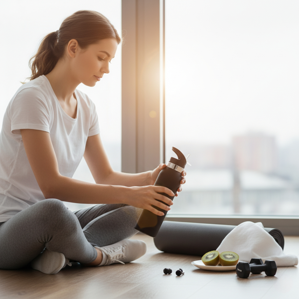 Thermo Drink Bottle -Rubber Paint Finish-Bpa Free - Image 10