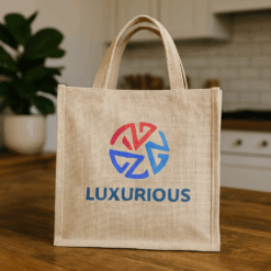 Custom Printing Bag Body/Trim: 270gsm cotton and jute Handle: cotton