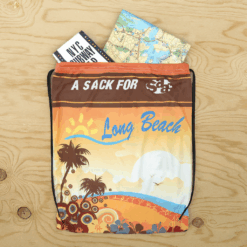 lightweight microfibre backpack features a drawstring closure and supports vibrant edge-to-edge branding