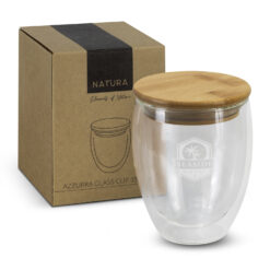 bamboo lids and glass travel mug 350ml