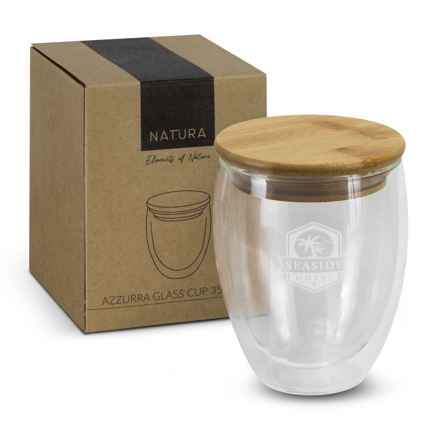 bamboo lids and glass travel mug 350ml