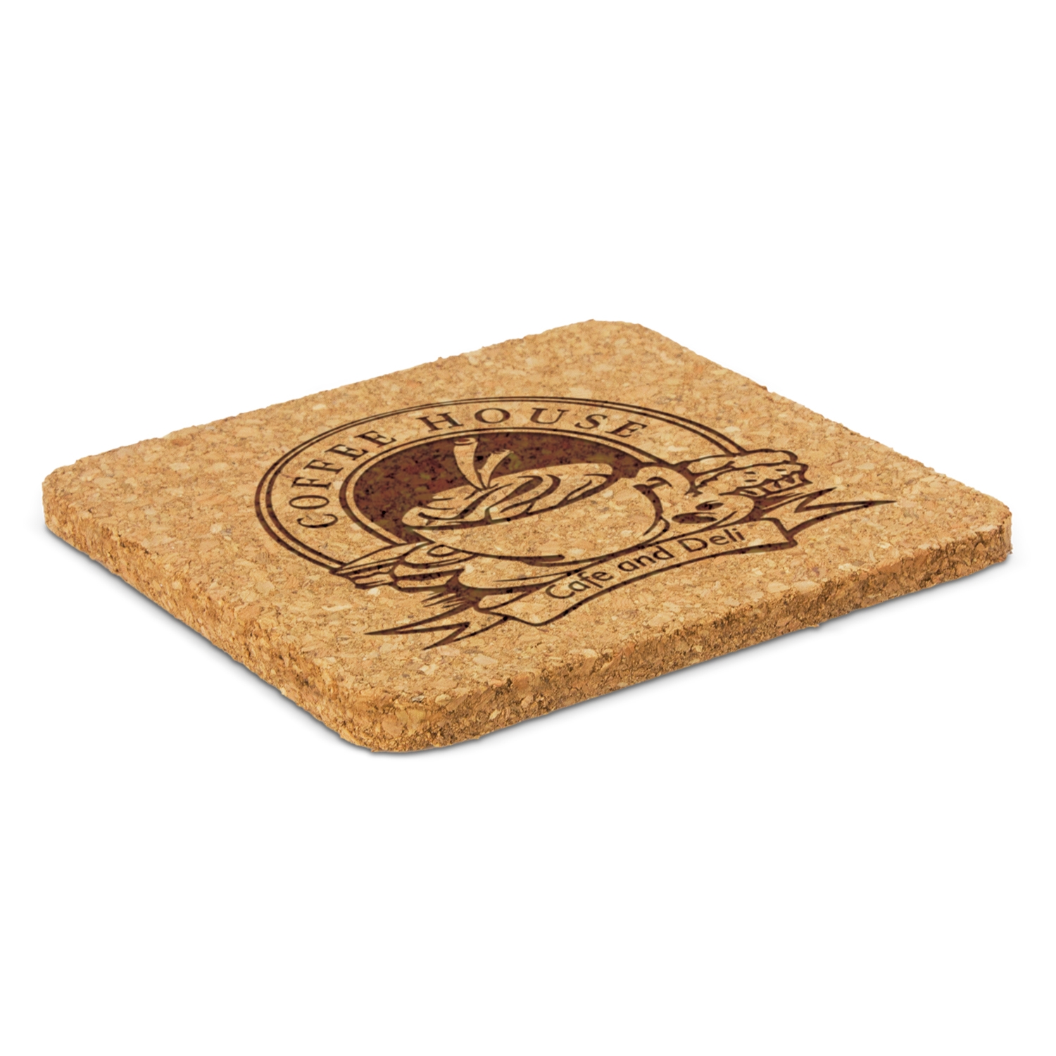 single square cork coaster
